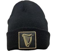 Guinness Traditional Craft Casquette à Etiquette Tissée Harfe pour Hommes, Noir, 100% Acrylique