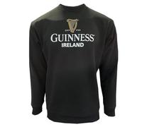 Guinness Traditional Craft Irlande Sweat-Shirt avec Harpe Dorée, Noir, XL