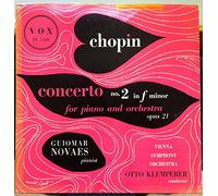 GUIOMAR NOVAES CHOPIN CONCERTO NO. 2 vinyl record