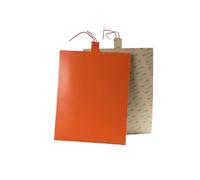 GUIPENG Coussinets chauffants électriques en caoutchouc de silicone, 5 V, 12, 24, 110, 220, adhésif, plaque chauffante, protubérance centrale, fil sortie(200x150mm,110V)