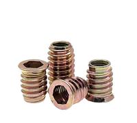 GUIPENG Écrous filetés à six pans creux en acier au carbone, en alliage de zinc, for meubles en bois, 10/50 pièces, M6, M8, M10(10pcs,M8x15mm)