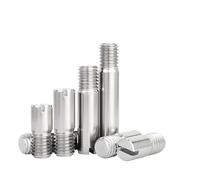 GUIPENG Goupille cylindrique Fendue en Acier Inoxydable 304 M2 M2.5 M3 M4 M5 M6 M8 M10, Filetage extérieur, goupille de positionnement Solide, axe de Rouleau de positionnement(10mm,M5-(5Pcs))