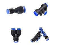 GUIPENG Raccords pneumatiques réducteurs en plastique PG PEG PW, connecteur à dégagement rapide for tuyau d'air de 4 mm, 6 mm, 8 mm, 10 mm, 12 mm(PW,8-4)