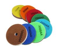 GUIPENG Tampons de polissage diamantés en éponge 4"5" for granit, marbre, pierre artificielle, outil de nettoyage et de polissage, disque de ponçage for béton(8 Step,5 inches)