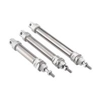 GUIPENG Vérin pneumatique à double action en acier inoxydable de type MA avec aimant, alésage 16/20/25/32/40 mm, course 25/50/75/100/125/150/175 mm(Stroke 50mm,Bore 16)