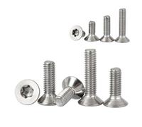 GUIPENG Vis à tête plate Torx M2 .5 M3 M4 M5 M6 M8, boulon fraisée Six lobes en acier inoxydable 100 304 A2-70, longueur 4~60mm(50mm,M2-100pcs)