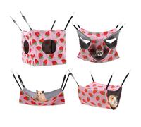 Guiqulai Lot de 4 hamsters à suspendre pour furets, cochons d'Inde, rats, petits animaux, hamster, planeur en sucre, écureuil, chinchilla et cochon d'Inde, rose