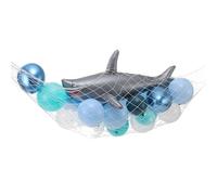 Guiqulai Lot de 62 ballons en forme de requin en filet de 101,6 cm avec filet de pêche et ballons pour anniversaire sous la mer