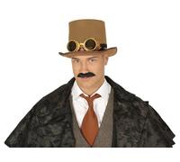 Guirca 13006 Cylindre Steampunk avec Lunettes Marron Taille Unique