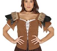 Viking Robe médiévale Fantasy Baroque Carnaval Costume Chevalier Fête, Couleur : Marron