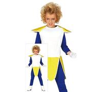 Guirca 82650 Déguisement Vegeta Dragon Ball Super Sayan Ninja Bambi Blanc/Jaune 5-6 Ans