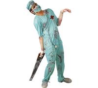 Guirca 84691 - Chirurgien zombie pour adulte Taille M 48-50, Bleu