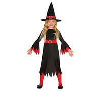 Guirca 85774 Déguisement de sorcière Noir 5-6 ans