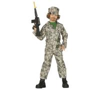 Guirca 88510 Déguisement de Soldat pour Enfant 5/6 Ans Vert