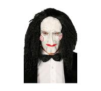 Masque de pantin en latex avec cheveux - NO NAME - Saga horrifique Saw - Blanc - Adulte - Mixte