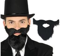 Guirca Barbe avec Moustaches Longues adhésives, Couleur Noire, 11962