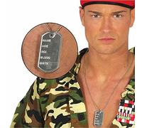 Guirca Collier avec maillon Militaire Identification, Couleur Argent, 1