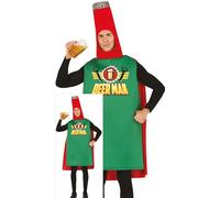 FIESTAS GUIRCA Beerman Déguisement pour homme - Bouteille de bière - Costume amusant pour homme - Enterrement de vie de garçon Déguisements pour homme Taille L