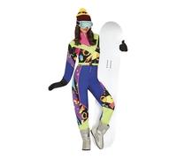 Guirca Costume de skieuse bleue des années 80 femme (M) L
