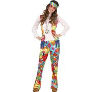 Guirca Costume d'homme hippie arc-en-ciel S S