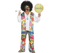 Guirca Costume d'homme hippie arc-en-ciel XL XL