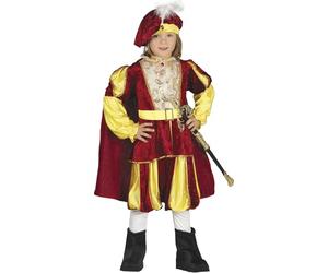 Guirca- Costume Roi Enfant Taille 3/4 Ans, 87557, Jaune et Rouge, 3-4 Anni (95-105 cm)