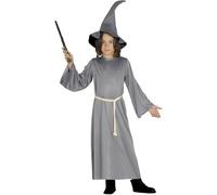 Guirca - Costume Sorcier pour Enfant Gandalf 5/6 Ans, Couleur Gris, (110/116), 8576