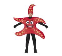 FIESTAS GUIRCA Déguisement Étoile de Mer Pétillante pour Garçons ou Filles - Tunique et Chapeau Étoile de Mer Rouge - Costume Enfants - Unisexe Âge 7-9 Ans