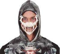 Guirca Demi-masque Avec Dents De Crâne One Size