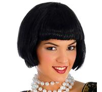 Guirca Fêtes gui4253 - Demi Perruque Noire (Box Conteneur)