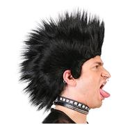 Guirca Fêtes gui4842 - Punk Perruque Noire (Box Conteneur)