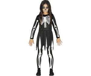 Guirca Fiesta Déguisement robe squelette pour fille Taille 5-6 ans