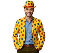 Fiestas Guirca Chapeau melon de clown GUI13392 satin à pois multicolore