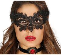 FIESTAS GUIRCA- Masque en Dentelle, 12901.0, Noir, Talla única