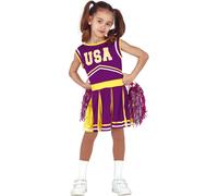 Déguisement De Pom-Pom Girl Pour Fille (Taille 7-9a) Multicolore