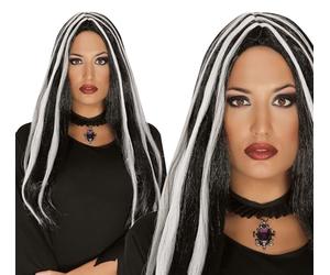 GUIRCA PELUCA Bruja Negra Con Mecha Blanca