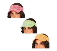 Guirca Visière avec strass de différentes couleurs adultes (Orange)