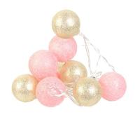 Guirlande 10 boules lampes Led Rose Doré / Longueur : 192 cm
