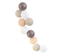 Guirlande 10 boules lampes Led Taupe Marron / Longueur : 192 cm