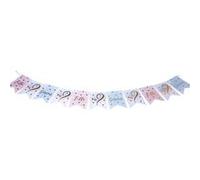 guirlande 11 fanions gender reveal party 13x18cm - artifetes 79132 Multicolore G