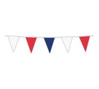 Guirlande 20 Pavillons Triangle Bleu Blanc Rouge 10 M - Tricolore Blanc G