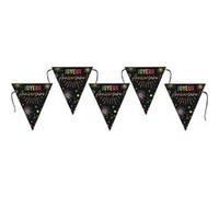 guirlande 7 fanions anniversaire multi 3m noir - générique 000902900000011 Noir G
