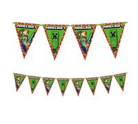 Procos Guirlande 9 fanions Minecraft 2,3 m Vert