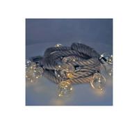 Guirlande A Batterie - GENERIQUE - 10 Ampoules - Corde De Jute - Lumière Blanche Chaude - 3,15m