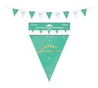 guirlande à fanions anniversaire 6m vert - générique gf24vr Vert G