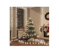 Guirlande à LED Compacte avec 3000 LED Décoration de Noël Ornement de Vacances Décoration de Fête Intérieur Blanc Froid 65 m PVC
