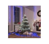 vidaXL Guirlande à LED compacte avec 400 LED Bleues 13 m PVC