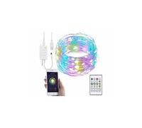 Luminea Home Control Guirlande à LED RVB connectée compatible commandes vocales 5 m