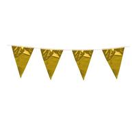 Guirlande à mini fanions dorés 3 m - Doré - Taille Unique