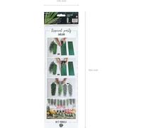 Guirlande Aloha 35x125cm Feuilles de palmier Décoration à suspendre DIY Set Vert